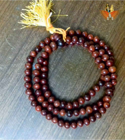 Sengarungali Maalai - Red Ebony 108 Beads Maalai